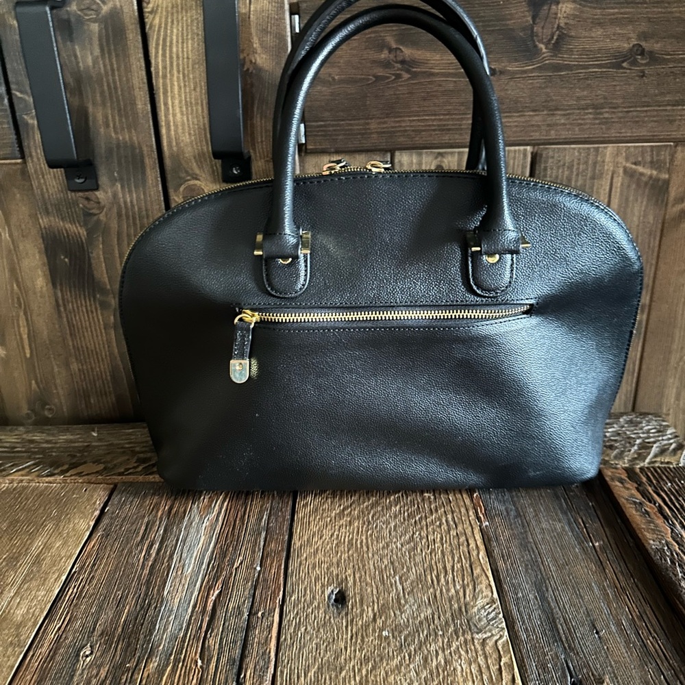 Joy & Iman Black Tote with Gold Charm - Picture 2 of 4